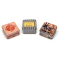 Decorative weeding small square tin gift box metal cookie cake packaging box